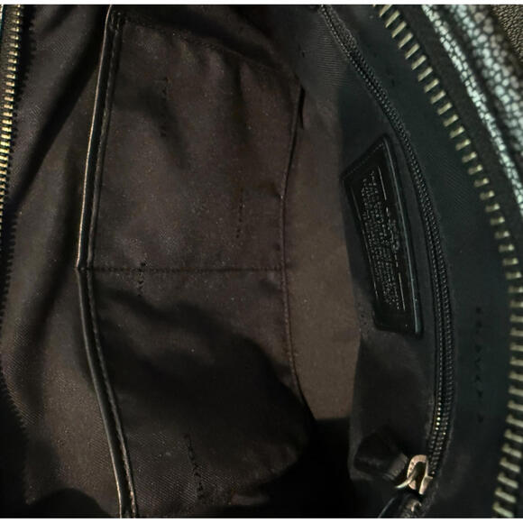 COACH Nolita Pebble Crossbody Gunmetal/Silver Leather Crossbody Handbag - Picture 8 of 9